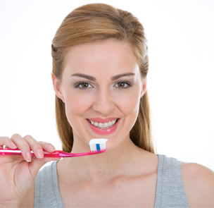brushing and flossing